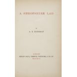 Housman (A.E.). A Shropshire Lad, 1st edition, 1896, half-title present, title-page printed in red