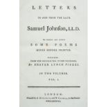 Johnson (Samuel). Letters to and from the late Samuel Johnson, LL.D. to which are added Some Poems