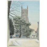 *Samuel (W.G., 1929-2015). Church of St. John the Baptist, Cirencester, watercolour on paper, 35.5 x