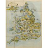 Map game. Wallis (Edward), Wallis's Picturesque Round Game of the Produce and Manufactures of the