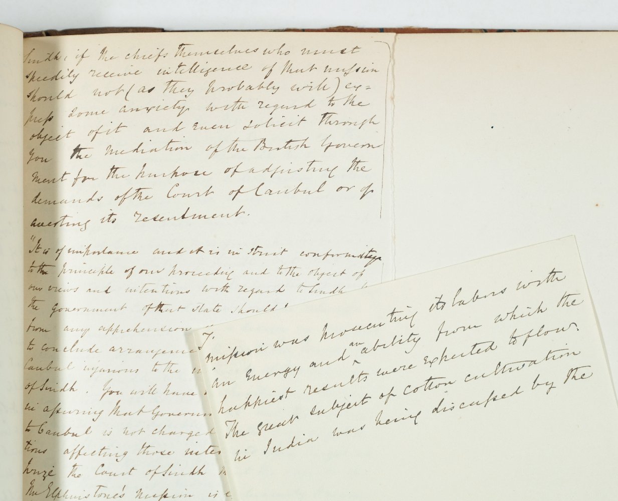 *Afghanistan. Original draft manuscript transcriptions by Major James Outram (1803-1860) for his - Image 2 of 6