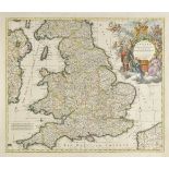 England & Wales. Allard (Carol), Regni Angliae et Walliae Principatus tabula..., published J. Covens