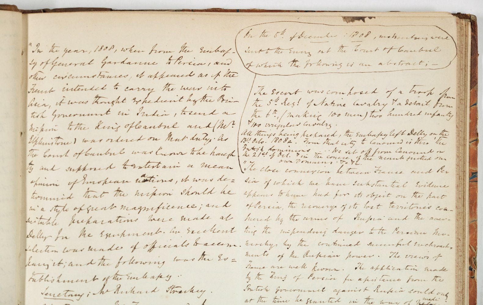 *Afghanistan. Original draft manuscript transcriptions by Major James Outram (1803-1860) for his - Image 3 of 6