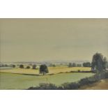*Samuel (W.G., 1929-2015). Wiltshire Downlands, watercolour on paper showing a vast landscape,