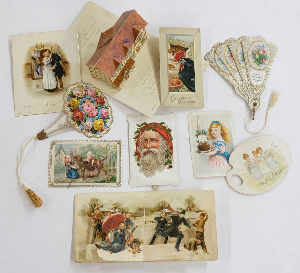 *Moveable cards. A collection of shaped and moveable greetings cards, late 19th century, together - Image 9 of 9