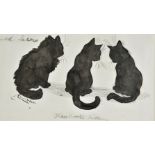 *Wain (Louis, 1860-1939). Three Little Kittens, pen and black ink on paper, signed lower left,