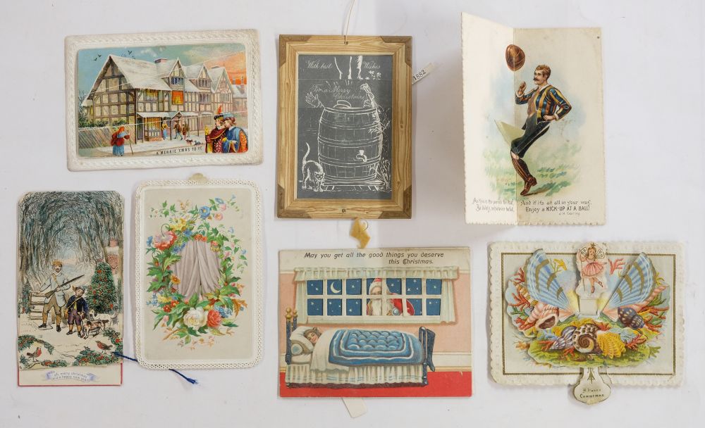 *Moveable cards. A collection of shaped and moveable greetings cards, late 19th century, together - Image 7 of 9