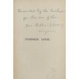 Dodgson (Charles Lutwidge, 'Lewis Carroll' ). Symbolic Logic. Part I. Elementary, [all published],