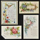 *Greetings Cards. A collection of approximately 220 Victorian Christmas chromolithographic greetings