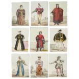 *Costume. A collection of ninety-eight small costume cards, English, circa 1820, together ninety-
