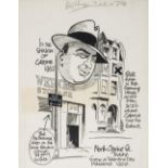 *[Al Capone]. In the Shadow of Capone 1962, original artwork for a (?)Daily Express illustration