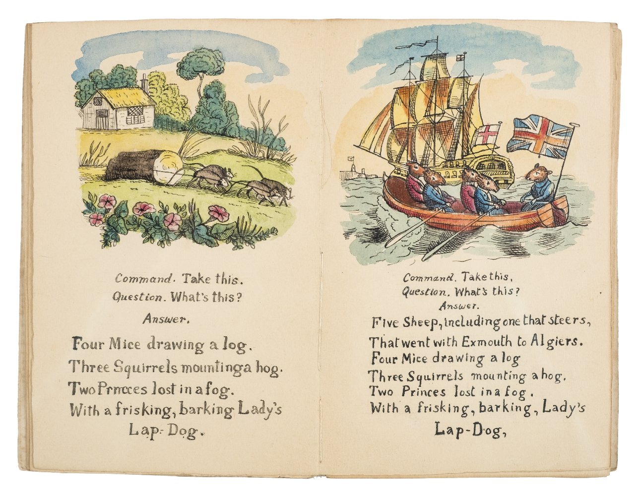 Manuscript. The Frisking, Barking, Lady's Lap-Dog. A New Game of Questions and Commands. 1818. 1808,