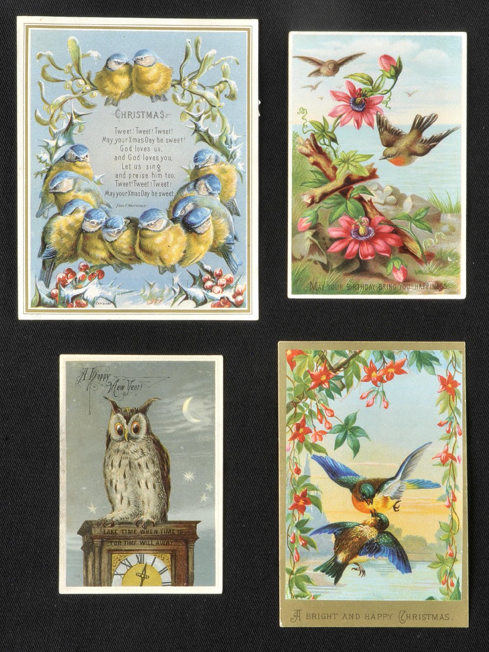 *Greetings Cards. A collection of approximately 250 Victorian Christmas chromolithographic greetings