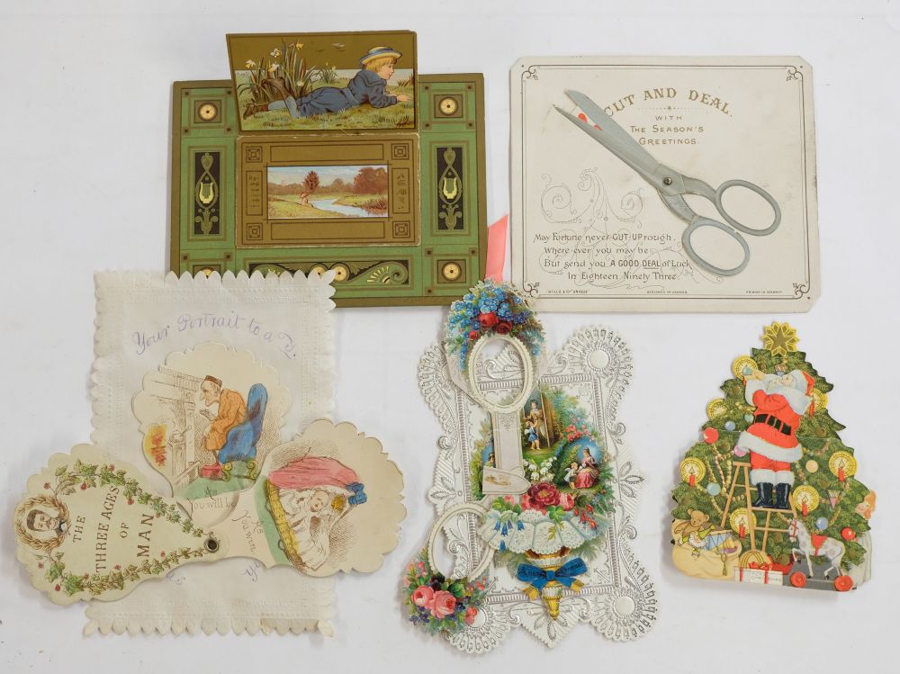 *Moveable cards. A collection of shaped and moveable greetings cards, late 19th century, together - Image 8 of 9