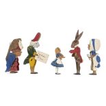 *[Dodgson, Charles Lutwidge, 'Lewis Carroll']. A collection of five Alice in Wonderland figures,