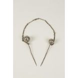 TURKISH (OTTOMAN) TURBAN PINS, with graduated sperical heads engraved with scrolling foliage,