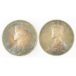 GEORGE V AND QUEEN MARY. CORONATION MEDAL, 1911. Struck in AR. 88.7g, 51mm. UNC, matt. In leather