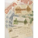 GREAT BRITAIN. MIXED BANKNOTES. Salisbury and Shaftesbury Bank, One Pound, 1810. And other George