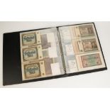 GERMANY. BANKNOTES. A large collection of German banknotes, including early 20th century and later