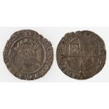 HENRY VIII. GROAT, 1526-44. Second Coinage. Obv: Laker bust. Rev: Square topped shield. mm rose. GF.