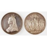 VICTORIA. GOLDEN JUBILEE MEDAL, 1887. Struck in AR, by J.E. Boehm and F. Leighton. Obv: Crowned