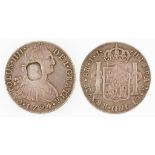 GEORGE III. EMERGENCY BANK OF ENGLAND ISSUE. DOLLAR, 1794. Struck with a Spanish 8 Reales. Obv: