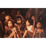 TOR EIGELAND (Contemporary) "Dayak Children", 1966, limited edition of 6, photograph printed on