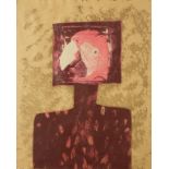 •SIR SIDNEY NOLAN (1917-1992) "Kelly V", signed in pencil and numbered 12/65 in pencil to the