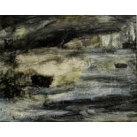 •PADRAIG MACMIADHACHAIN (1929-2017) "Two Boats Moored", signed lower right, further signed and