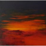 •MARTYN BREWSTER (1952-) "Nature Painting Series Red Sky", signed, titled and dated 2007 verso,