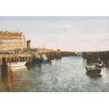 •SUSAN HEARSON (contemporary) The Eliza at West Bay, monogrammed lower left, oil on board, 7.75" x