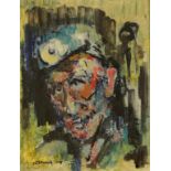 •JAMES LAWRENCE ISHERWOOD (1917-1989) "Miner", signed lower left, titled with price verso, oil on