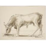 •SVEN BERLIN (1911-1999) "Number 6 Ox", titled lower right, signed and dated in pencil, pencil and