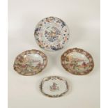 A CHINESE FAMILLE ROSE SPOON TRAY OR TEAPOT STAND