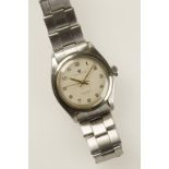 ROLEX: A GENTLEMAN'S STAINLESS STEEL WRISTWATCH