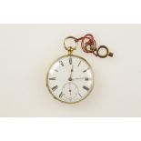 BADOLLET: A GENTLEMAN'S 18K YELLOW GOLD OPEN FACED POCKET WATCH