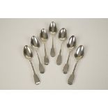 A HARLEQUIN SET OF WILLIAM IV DESSERT SPOONS