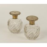 A PAIR OF CONTINENTAL SCENT BOTTLES