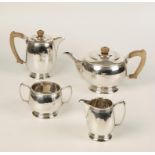 AN ART DECO STYLE FOUR PIECE TEA SET