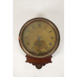 A BRASS-FACED DIAL CLOCK,