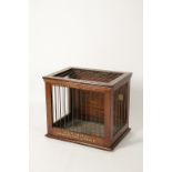 A MAHOGANY PARTRIDGE CAGE