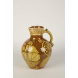 A SLIPWARE POTTERY JUG