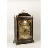 SAMUEL WHICHCOTE, LONDON: A GEORGE II EBONISED BRACKET CLOCK