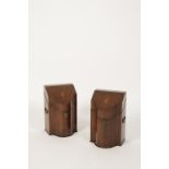 A PAIR OF GEORGE III MAHOGANY KNIFE BOXES