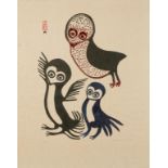 PUDLO PUDLAT (1916-1992) Owl family- Lucy