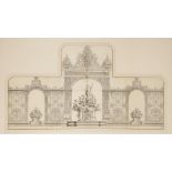 AFTER JEAN LAMOUR (1698-1771) Designs for the gilded ironwork around the Neptune fountain