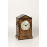 A REGENCY ROSEWOOD MANTEL CLOCK