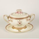 A LARGE WEDGWOOD CREAMWARE TUREEN AND COVER