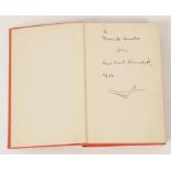 SIR WINSTON CHURCHILL, 1874-1965: A SIGNED BOOK, "My Early Life", by Sir Winston Churchill, 1949