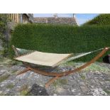 A LARGE GARDEN HAMMOCK "Roman Ark" by Hatteras Hammocks, 191" long